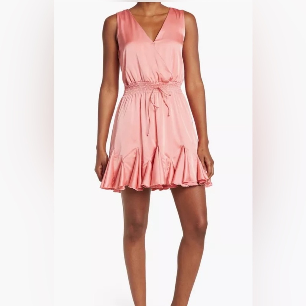 Love x Design Camilla Sleeveless Wrap Mini Dress size M NWT hot pink